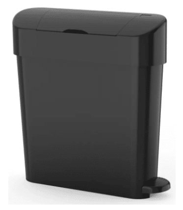 Black Pedal Sanitary Bin Black Foot Pedal Sanitary Bin