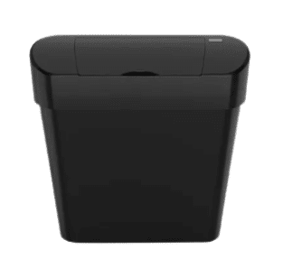 black sanitary bin front top black automatic sanitary bin