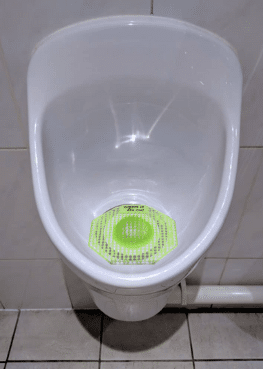 white porcelain unit with green eco 2.0 sanitiser mat white porcelain unit with green eco 2.0 sanitiser mat