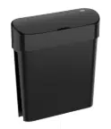 black automatic sanitary bin